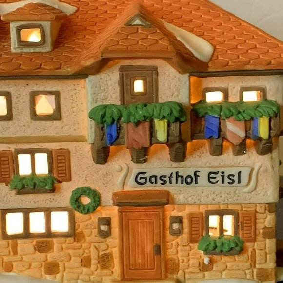 Dept 56 Gasthof Eisl Alpine Village Lighted Christmas Building from 1986 - Picture 3 of 12